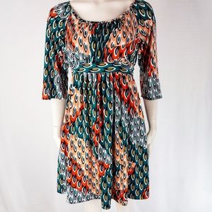 AGB | Defined Waist 3/4 Sleeve Dress